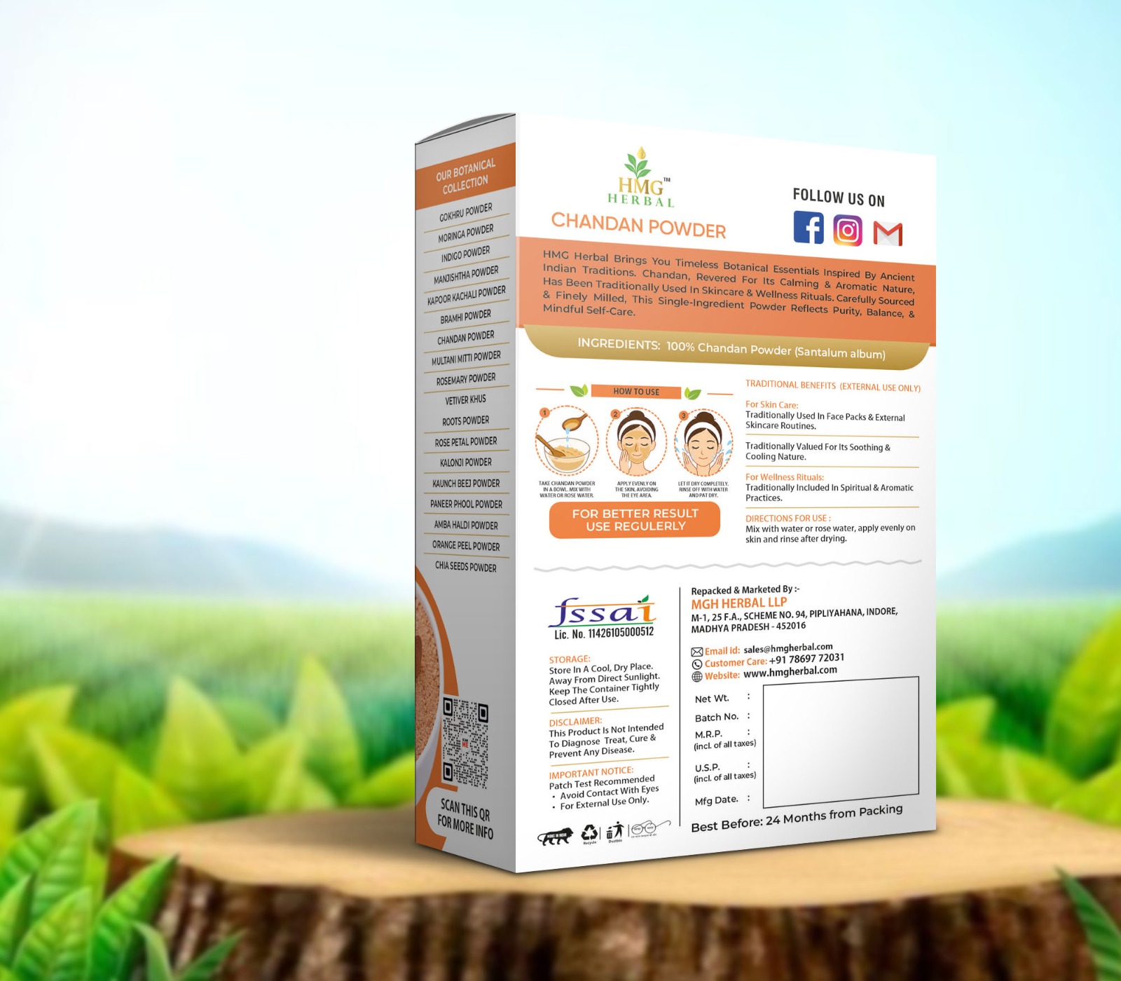 HMG HERBALUXE CHANDAN POWDER - Image 2