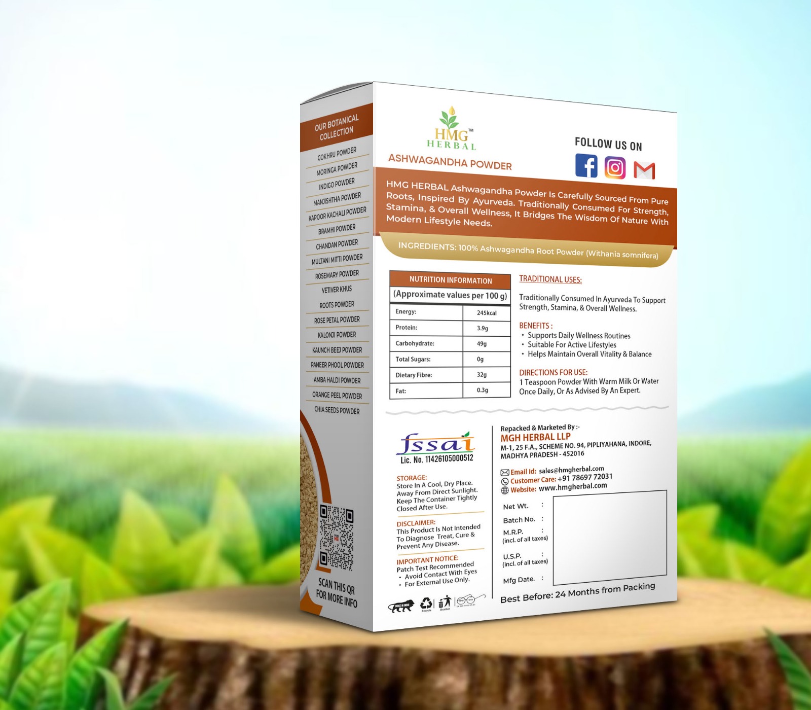 HMG HERBAL ASHWAGANDHA POWDER - Image 2